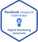 Facebook Blueprint certified digital marketing associate badge